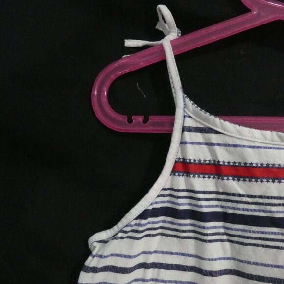 OSHKOSH B'GOSH | size 12 | Striped Tank Top with Floral Lace and Tied Straps - Picture 8 of 12
